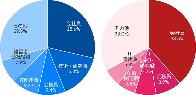 IBJの職業グラフ